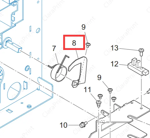 Tấm che cảm biến kẹp mimaki nguyên bản sc-m538150