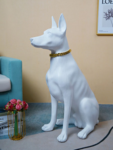 Statua in Resina di Doberman Inu a Grandezza Naturale, Realistica e Dettagliata, Decorazione Unica per <span class=keywords><strong>la</strong></span> Casa, Opera d'Arte Creativa - Product Image 2