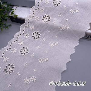 Crianças roupas algodão bordado laço aparar fronteira bordado decoração laço Encajes elegante guarnição branca do laço - Product Image 3