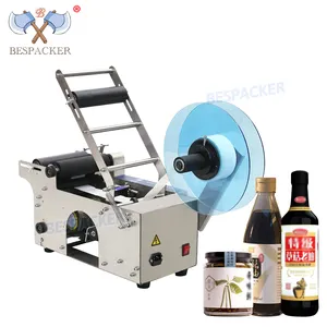 Bespacker MT-50 manual round beer bottle labeling printer machine for wine bottle beer label machine