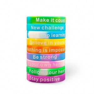 Pulsera de Silicona con Frases Inspiradoras para el Mes de la Gratitud, Ideal para Trabajadores Sociales - Product Image 2