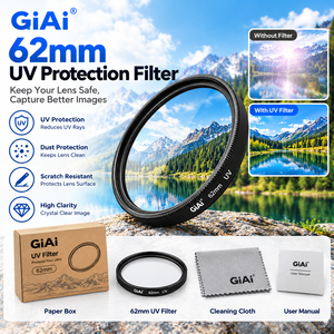 Filtre UV en métal de 62mm pour objectif d'appareil photo, Protection UV, filtre de Protection résistant aux rayures et à la poussière pour la photographie DSLR - Product Image 6