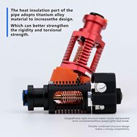 Actualización Red Lizard K1 V6 Dragon Hotend bloque de boquilla de cobre chapado Compatible con Voron 2,4 0,1 CR10 Ender 3 impresora 3D