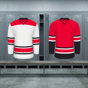 Custom Design Men's Ice Hockey Jersey Sublimation Printing V-Neck Short Sleeves 100% Polyester Summer Use Wholesale Available - Product Image 1