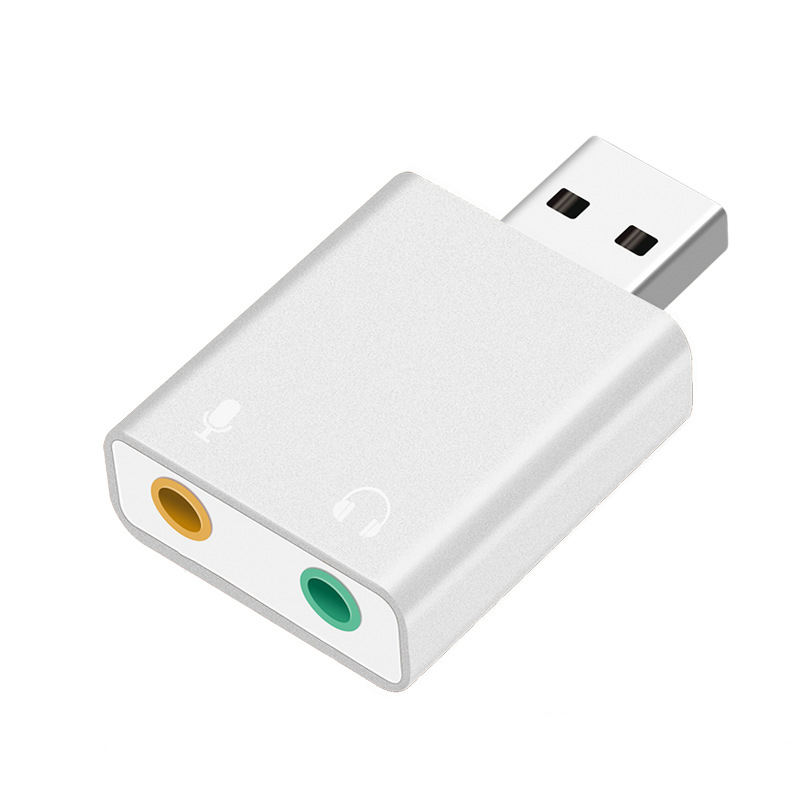 Adaptor Kartu Suara Eksternal USB Pengeras Suara Eksternal dengan  Mikrofon Headset Jack untuk PC Laptop