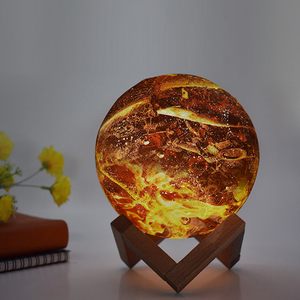 Lampe de nuit LED Saturne ronde 3D moderne, 16 couleurs, télécommande avec abat-jour blanc, lampe décorative pour la maison, le bureau, la chambre à coucher - Product Image 3