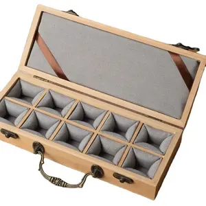 Desain terbaru kotak hadiah kayu kecil pemasok grosir
