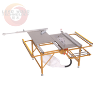 Scie à table coulissante portable avec fonctions de coupe et de rainurage en biseau à 45 degrés Conception pliable à moteur 220V