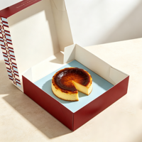Boîte en carton portable de qualité alimentaire, personnalisée, imprimée, recyclable et résistante à la graisse pour pâtisseries et snacks de boulangerie - Vente en gros