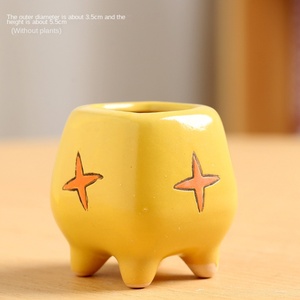 Haute Qualité Usine Ventes Directes Coloré Intérieur Rond Plante Succulent Pot De Luxe Bonsaï Pots Pot De Fleur En Céramique Avec <span class=keywords><strong>Pied</strong></span> - Product Image 5