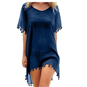 Traje de Baño para Mujer, Vestido Mini de Playa, Ropa de Baño, Traje de Baño, Vestido Mini de Verano, Holgado, Sólido - Product Image 3