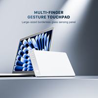 OEM Drie-modi verbinding USB Optische Draadloze Touchpad Muis Oplaadbaar Multifunctionele Gebaren Ergonomische Laptop/Desktop