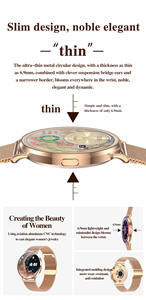 Reloj Inteligente Ultrafino para Mujer, 6.9mm, Aluminio de Aviación, Interfaz de Usuario Dinámica 3D, Pantalla Siempre Encendida, Llamadas Bluetooth, Venta al Por Mayor de Fábrica OEM - Product Image 6