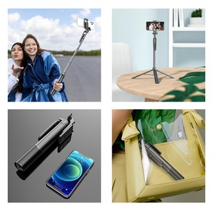 Trépied perche à selfie pliable à télécommande sans fil pour smartphones, universel et <span class=keywords><strong>compact</strong></span>, vente directe usine - Product Image 6