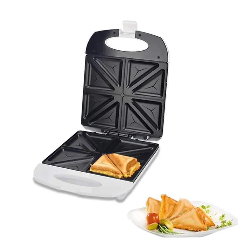 Hot Item Rvs 4-Slice Ontbijt Broodrooster Sandwich Maker