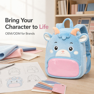 Fashionable Realistic Stuffed Animal Sheep Plush <strong>Backpack</strong> for Kids Customize Cartoon Fursuit School Shoulder Bag - Product Image 3