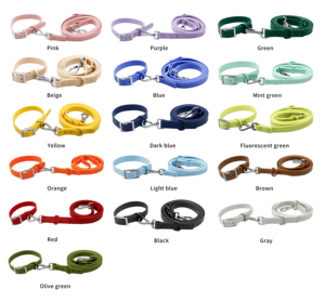 ปลอกคอสุนัขสัตว์เลี้ยงผ้าโพลีเอสเตอร์แบบเรียบง่ายชุดสายจูงยุทธวิธีทำจากพีวีซีกันน้ำได้แฟชั่นมาใหม่ <span class=keywords><strong>XS</strong></span> M L 16โลโก้ออกแบบได้ตามต้องการ - Product Image 3