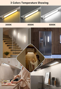 Lampe d'intérieur à détecteur de mouvement à <span class=keywords><strong>LED</strong></span> 3 couleurs 20cm/30cm/40cm/60cm Lampes de <span class=keywords><strong>placard</strong></span> rechargeables par USB avec fonction à piles - Product Image 4