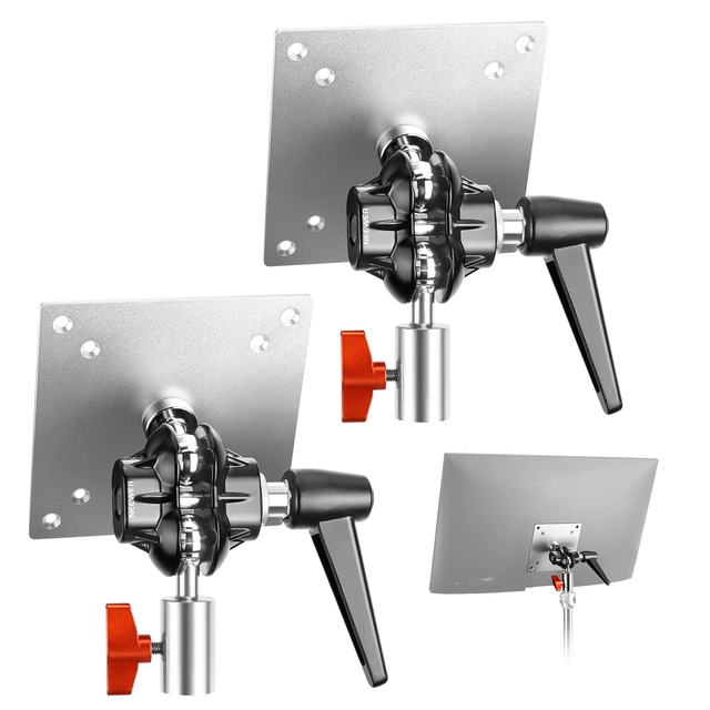 Monitor Mount Adapter with VESA Mount Aluminum Alloy Light Stand Adapter for Impact Screen Outdoor TV Stand