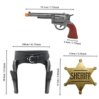 Mittelalterliches Western-Pistolenholster aus Leder, Wikinger Renaissance Cowboy Cosplay Kostüm-Requisite, Halloween Cosplay TV- & Film-Requisiten