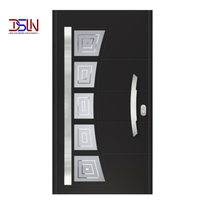 Porte d'entrée en alliage d'aluminium, design moderne, porte de sécurité pour bâtiment commercial, projet de construction, vente en gros - Product Image 1