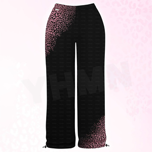 Completo da <span class=keywords><strong>donna</strong></span> personalizzato con stampa <span class=keywords><strong>leopardata</strong></span>: top corto con cappuccio e pantaloni a zampa a due pezzi, tuta sportiva elegante - Product Image 4