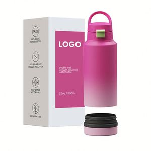 Botella de Agua Aislada al Vacío de 32 oz con Compartimento Oculto, de Acero Inoxidable, con Infusor, Operación con una Sola Mano - Product Image 1
