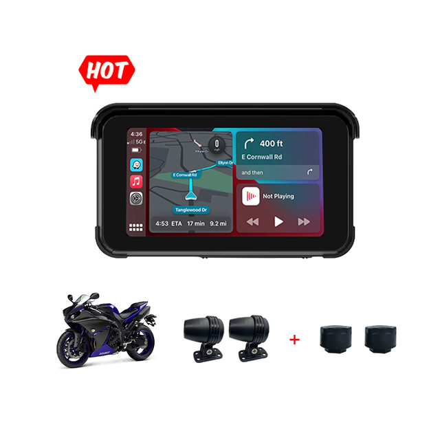 5 Inch Motorcycle Waterproof Carplay Multimedia Player for Motorcycle Android Auto Car Radio GPS Navigator