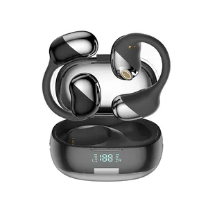 OWS Stereo Bluetooth Wireless Earbuds Open Ear No Delay Headset with Display Channel Indication Compatible with Phones