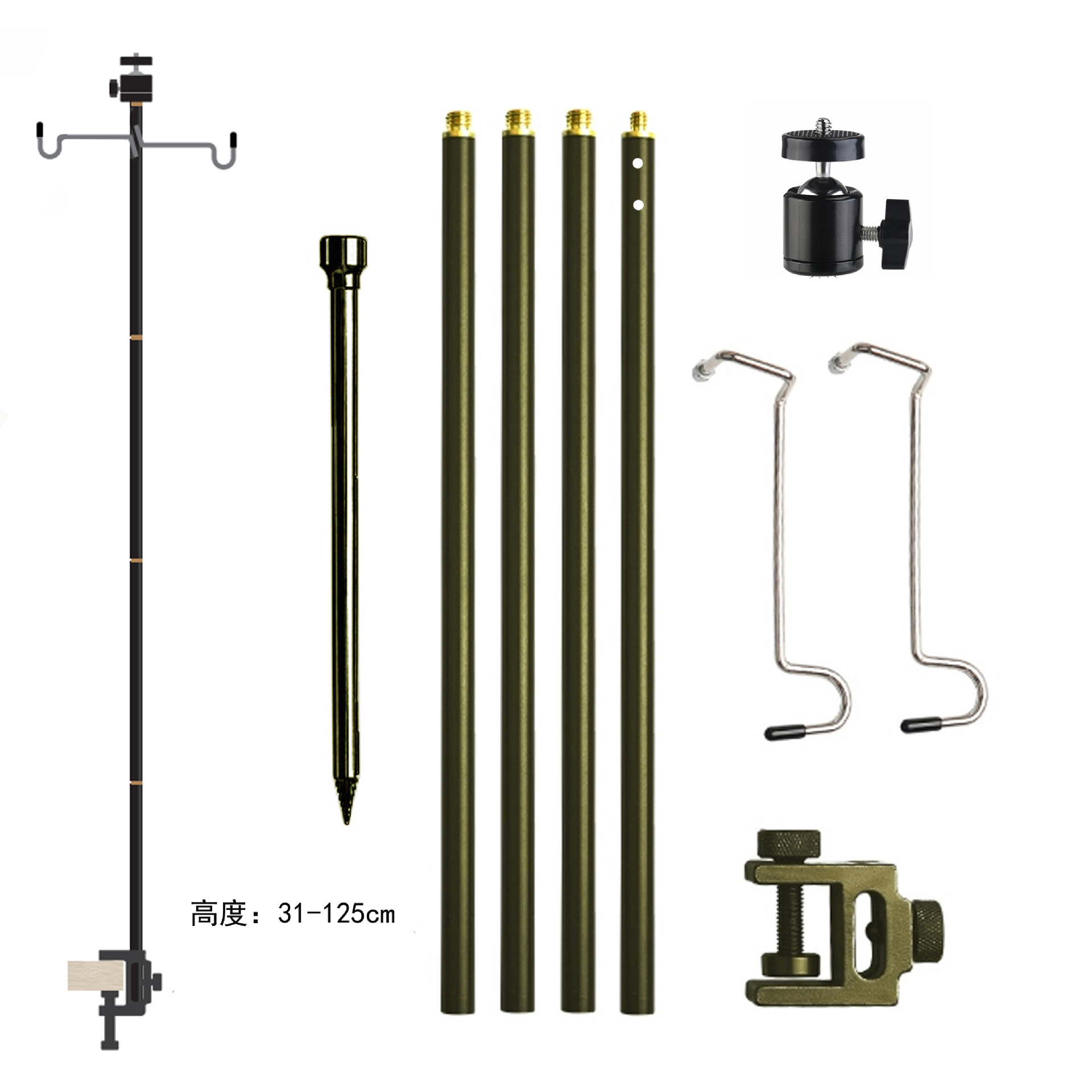 Light stand without tripod head (in cloth bag/box)