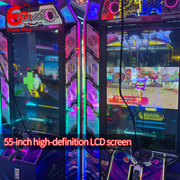 Atractivo Simulador de Tiro VR con Luces LED RGB de Colores, Pantalla de 55 Pulgadas, Máquina Arcade ENJOYPLAY con Soporte en Inglés
