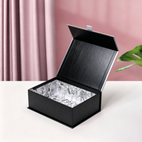 Boîte cadeau en papier magnétique écologique personnalisée de luxe avec poignée, boîtes d'emballage rigides pliables recyclables et couvercle magnétique