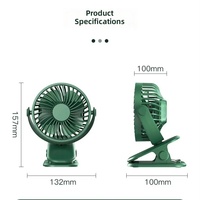 Nouveau ventilateur de table rechargeable portable à pince avec pales turbo, 3 vitesses, moteur silencieux, alimentation USB pour chambre, bureau, voyage