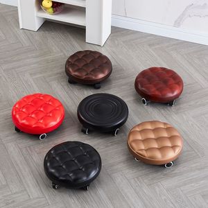 Tabouret roulant rond avec roulettes pour enfants et adultes, plusieurs options de couleurs pour usage domestique - Product Image 1
