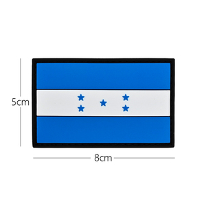 แผ่นแปะธงชาติฮอนดูรัส ทำจากยางพีวีซี ธงชาติแบบกำหนดเองได้ ผลิตตามแบบ OEM ธงชาติอเมริกัน สำหรับเสื้อผ้า ลายนูนแบบดิบ ผ้าเนื้อนุ่ม ผ้าสักหลาด แบบสามมิติ ผลิตตามสั่ง - Product Image 4
