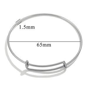 Bracelet en acier inoxydable, réglable par poussée et traction, unisexe, accessoire de bijouterie DIY - Product Image 3