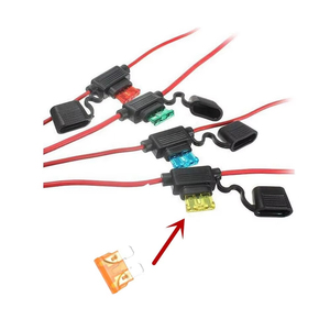 Autoido Aanpasbare Inline Zekeringhouder 300MM Draad ATC ATO Blade 20A 30A <span class=keywords><strong>50A</strong></span> voor 32V Auto Boot Marine 8 12 16AWG Zekeringverlenging - Product Image 1