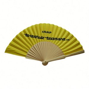 Ventas Directas, Abanico Plegable de Madera Personalizado de 23 cm con Superficie de Tela, Abanico de Mano Promocional, Regalo Publicitario Novedoso - Product Image 3