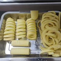 Machine à frites en spirale réglable en acier inoxydable de qualité commerciale, épaisseur 3-10 mm, pour frites bouclées et frites françaises
