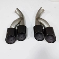 Offres Spéciales accessoires de voiture pièces automobiles embout de queue plaqué en acier inoxydable mise à niveau gorge de queue à trois couches pour Porsche Cayenne 2015-