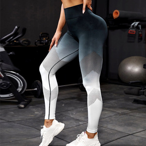 Hot Sale High Quality <b>Ladies</b> Leggings Tie Dye Recycled Custom Yoga Pants Push up Sportswear Fitness Tight Workout Leggings - Product Image 4