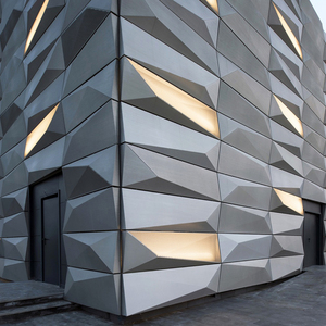 Pannello Moderno in <span class=keywords><strong>Alluminio</strong></span> per Facciate Continue, Materiale Decorativo 3D a Doghe, Rivestimento per Interni ed Esterni, Pannello Ondulato - Product Image 2