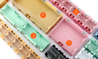 Boîte de rangement à composants électroniques, en plastique de haute qualité, 50 pièces, boîte de rangement pour pièces électroniques SMT SMD