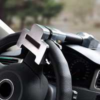Verrou de volant avec alarme, antivol pour véhicule, verrou de sécurité universel pour voiture, camion, SUV avec avertisseur sonore et voyant LED