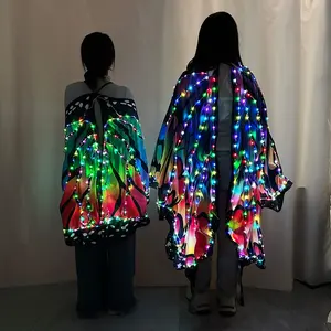 Светящиеся крылья бабочки с LED-подсветкой, костюм-накидка для девочек, нарядные крылья для дня рождения, подарки и сувениры - Product Image 5