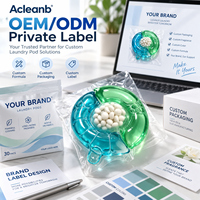 Capsules de lessive 3 en 1 en forme de Q avec billes parfumées, couleur personnalisée, parfum, OEM, ODM, emballage de marque privée