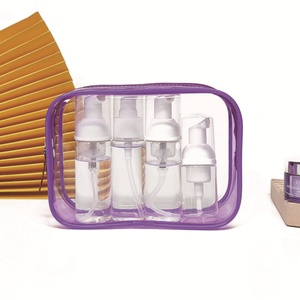 HG GRS Factory Wholesale Custom Transparent PVC Fashion Letter Pattern Cosmetic Bag Set Waterproof Travel <b>Makeup</b> <b>Case</b> Zipper - Product Image 2