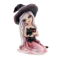 Résine verte décoration maison ornement fille figurines décor sorcières statues