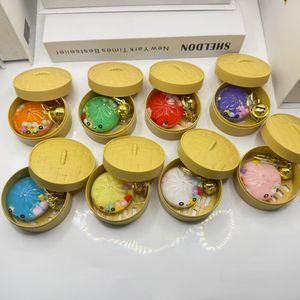 Llavero de Plástico con Purpurina de BT, Caja Sorpresa Divertida de Acrílico con Expresiones Simuladas de Bollo al Vapor, No se Puede Apretar, Decoración - Product Image 4
