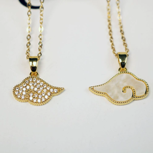 Commercio all'ingrosso squisita collana in acciaio inox placcatura in oro Non sbiadito nuvola moda stile alla moda per anniversario regalo di nozze - Product Image 5